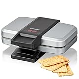 Cloer 6119 Spekulatius-Waffeleisen, für 4 Kekse, Spekulatius je 6 x 11 cm, Plätzchen...