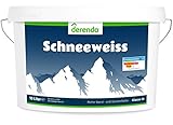 derendo schneeweiss Innenfarbe weiß 10l, universelle Wandfarbe weiß hohe deckkraft,...