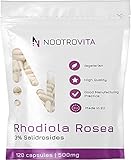 Rhodiola Rosea 500mg | 120 Rosenwurz Kapseln Hochdosiert | Extrakt mit 3% Salidroside...