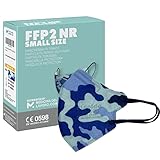 20 FFP2/KN95 Maske Bunt CE Zertifiziert Kleine Größe Small, Medizinische Mask mit 4...