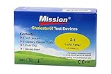 Mission 3 in 1 Cholesterin Teststreifen 5 Stück | zur Messung der Cholesterinwerte mit...