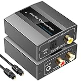 VEDINDUST Analog zu Digital Audio Konverter Analog Digital Wandler R/L RCA 3,5 mm AUX zu...