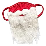 THINCAN Lustige Gesichtsmaske Weihnachtsmaske Realstic Dicker Weißer Bart Größe...