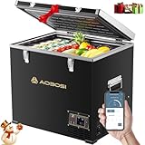 AAOBOSI Kompressor Kühlbox 60L, Kühlbox Auto Mit APP-Steuerung, 12/24V und 100-240V...