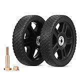 KUNYOS Rasenmäherzubehör 2 Pcs Rasenmäher Räder 7 Zoll Ersatz Teile Deck Mutter Hand...