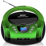 Tragbare Boombox | CD/CD-R | USB | FM Radio | AUX-In | Kopfhöreranschluss | CD-Player |...