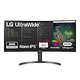 LG UltraWide Curved QHD Monitor 35WN75C-B 89 cm - 35 Zoll, VA-Panel, HDR10, AMD FreeSync,...