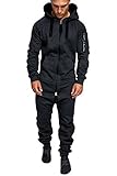 Amaci&Sons Herren Overall Jumpsuit Jogging Cargo-Style Onesie Trainingsanzug Camouflage...