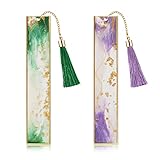 Lesezeichen, Lesezeichen Gepresste Blumen, Kaluofan 2PCS Lesezeichen Personalisiert,...