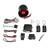 QISUO Alarmschutz, Universal Car Vehicle Security System Alarmanlage Schutz...