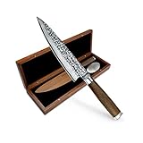adelmayer® Damastmesser - Küchenmesser aus japanischem Damaststahl geschmiedet (Klinge:...