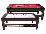 Cougar Reverso Billard & Airhockey Tisch 6ft in Braun / Rot | Höhenverstellbarer...