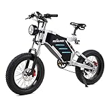 RZOGUWEX Elektrofahrrad, 20-Zoll-Offroad-EBIKE für Erwachsene mit Abnehmbarem 48V 25Ah...