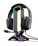 THE G-LAB K-Stand RADON Gaming Kopfhörer Stander - RGB-Hintergrundbeleuchtung, USB-Hub 2...