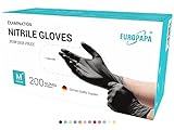 EUROPAPA® 200x Einweghandschuhe Nitrilhandschuhe puderfrei Untersuchungshandschuhe EN455...