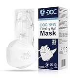 DOC 25 Stück FFP2 Atemschutzmaske Zertifizierte FFP2 Gesichtsmaske Staubmaske...