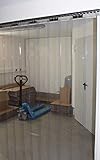 PVC Streifenvorhang, Lamellenvorhang 300x3mm 1,00 m breit, komplett vormontiert,...