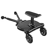 BURLOE Buggy Board für Kinderwagen, Board Buggyboard mit Sitz 360 Grad Stabiles Zweirad...