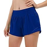 Aurefin Sport-Shorts für Damen, hohe Taille, Übergröße, Lauf-Workout-Shorts mit Futter...