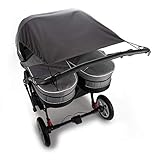 DIAGO Universal-Sonnensegel für Zwillingskinderwagen mit Babywanne/UV 50...