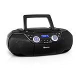 auna Roadie 2K Stereo Boombox, Radio mit DAB+ / UKW, CD-Player, CD-R/CD-RW/CD-MP3,...