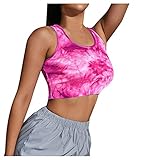 TOPJIAO Stickerei Sling Oansatz Trap Top Sexy Bluse Tie-Dye Damenbluse Seidentop Sporttop...