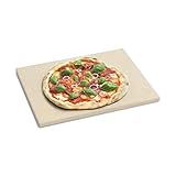 BURNHARD Pizzastein für Backofen, Gasgrill & Holzkohlegrill aus Cordierit für Brot,...