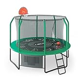 UNIXLine Trampolin Outdoor 305 cm - Komplettset Netz, Leiter, Basketballkorb - Trampolin...