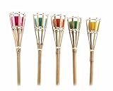 Arti Casa Gartenfackel 5er Set, Zitronen-Duftöl-Kerze, Brenndauer 10 Stunden,...
