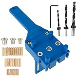 Bohrschablone mit Verstellbaren,Holzbearbeitung Doweling Jig Kit,Bohrlochgrößen...