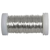 Rayher Hobby 24078000 Silberdraht, Spule, 50 m, 0,5 mm ø