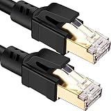 Retoo Cat 8 Ethernet Kabel 1M 40Gbps Hochgeschwindigkeit Netzwerkkabel RJ45 8P8C Gigabit...