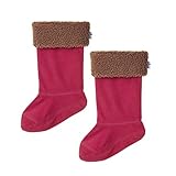 Finkid Warme Stiefelsocken Teddyfleece SUKKA Persian Red Toffee Gr. 27 28