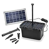 Solar Teichfilter Komplettset Professional - 380 l/h Förderleistung + 8 W Solarmodul -...