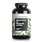 Ginkgo biloba – optimal dosiert mit 5000mg pro Kapsel (50:1 Extrakt) – 365 Kapseln –...