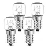 YIIFELL Backofenlampe E14 15W 4er Pack Ofenlampe bis 300 Grad hitzebeständig für...