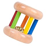 Toyvian Kinder Handglocke Baby Schellenrassel Holz Rassel Musikinstrumente Regenbogen...