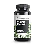 Omega 3 vegan aus Algenöl - 90 Kapseln - Hochdosiert mit hochwertigem EPA und DHA (in...