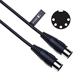 MIDI-Kabel 5 polig DIN Stecker, Audiokabel für Elektronische Piano, MIDI Tastatur,...