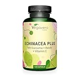 ECHINACEA Komplex 500mg | Vitamin C, Zink, Kurkuma und Reishi | Kapseln mit Acerola, Beta...