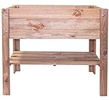 mgc24® Hochbeet - Kiefernholz Dunkelbraun rechteckig, für Garten/Terrasse/Balkon - 80 x...