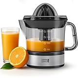 LEBENLANG Zitruspresse elektrisch - 2 Kegel & BPA-Frei I Hohe Saftausbeute I 700ml...