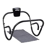 Relaxdays Bauchtrainer AB Roller, Bauchmuskeltrainer, faltbar, HxBxT: 66 x 70 x 70 cm,...