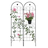 Poshions Rankgitter Rankhilfe Garten 2er Set Rankgitter Metall 50 × 180 cm Rankgitter...