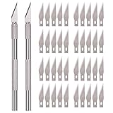 SAVITA Bastelmesser Skalpell Set Metall Federmesser Kleines Handwerkliches Hobbymesser Set...