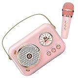 SOIMISS 1 Satz Tragbarer Kabelloser Lautsprecher mit Mini Mikrofon für Karaoke und...