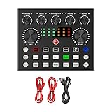 GUIJIALY V8S Live Externe Soundkarte Sprachwechsler Soundkarte mit mehreren Soundeffekten...