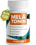 Melatonin 365 Tabletten (24 Monate) - 0,5 mg bioaktives Melatonin pro Tag (1/2 Tablette) -...