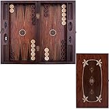 Helena Wood Art, Handgefertigtes Hochwertiges Backgammon Spiel aus Holz, Tavla, 100% Holz,...