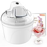 Eismaschine 1,5 L Speiseeismaschine für 2-4 Personen hausgemachtes Eis, Sorbet, Frozen...